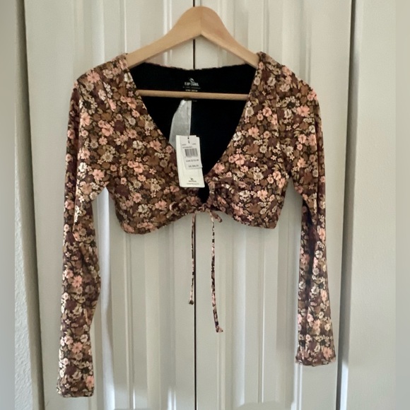 Rip Curl Sea Of Dreams Crop Long Sleeve Surf Swim Top - Picture 7 of 7